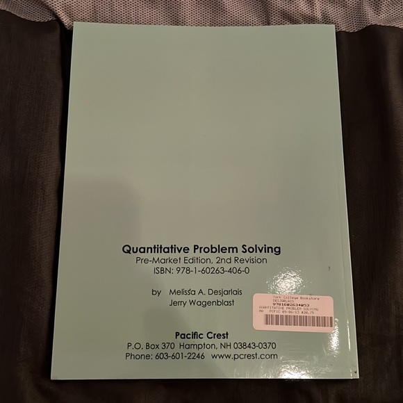 Quantitative Problem Solving Textbook - Picture 2 of 3